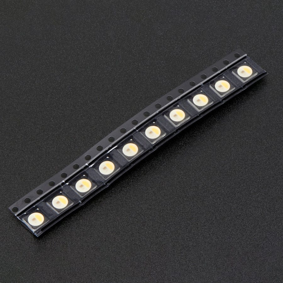 NeoPixel RGBW LEDs w/ Integrated Driver Chip - Natural White (~4500K - Black Casing - 10 Pack) by Adafruit - The Pi Hut