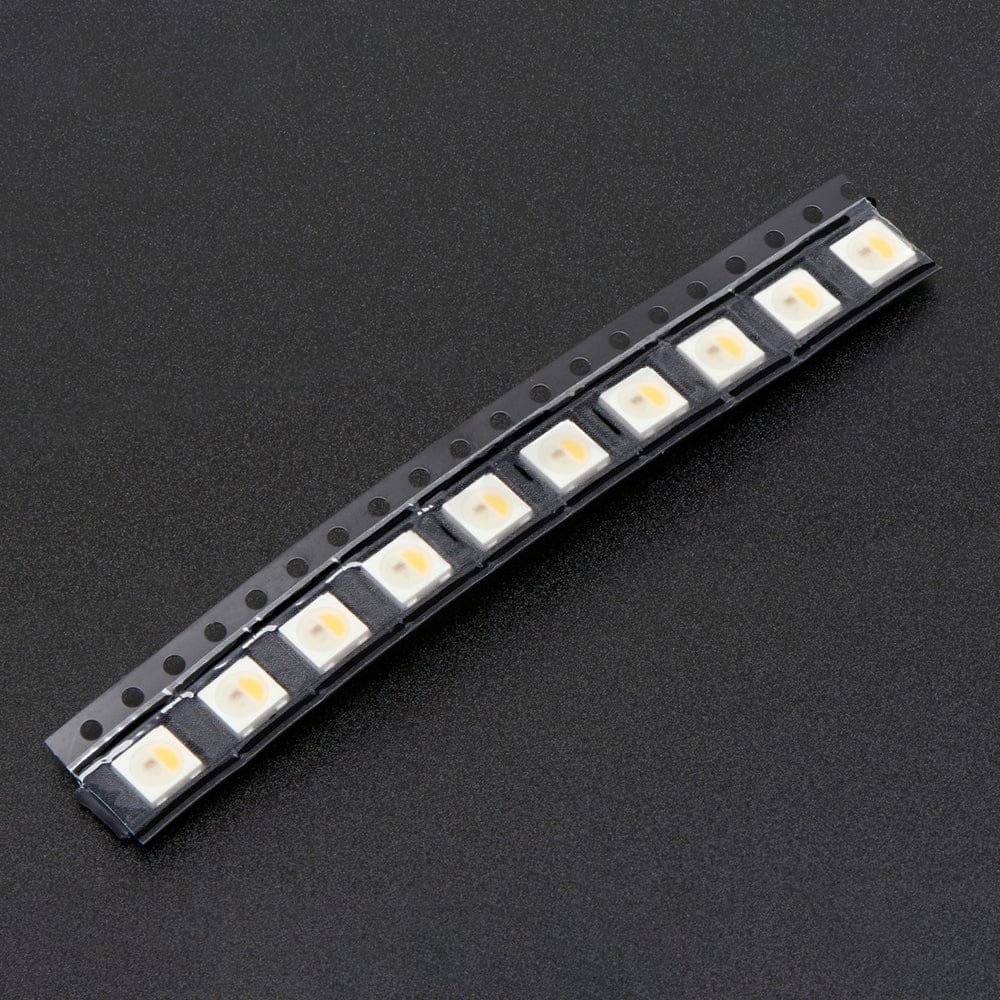 NeoPixel RGBW LEDs w/ Integrated Driver Chip - Warm White (~3000K - White Casing - 10 Pack) by Adafruit - The Pi Hut