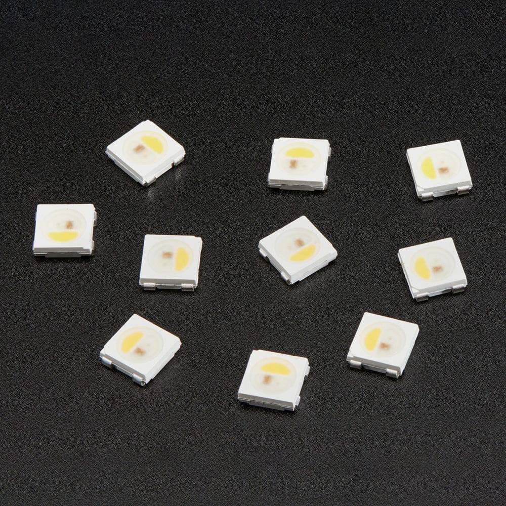 NeoPixel RGBW LEDs w/ Integrated Driver Chip - Warm White (~3000K - White Casing - 10 Pack) by Adafruit - The Pi Hut