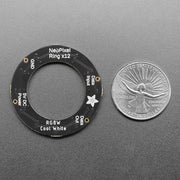NeoPixel Ring - 12 x 5050 RGBW LEDs w/ Integrated Drivers (Cool White - 6000K) by Adafruit - The Pi Hut