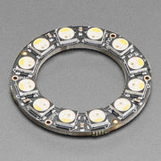 NeoPixel Ring - 12 x 5050 RGBW LEDs w/ Integrated Drivers (Cool White - 6000K) by Adafruit - The Pi Hut
