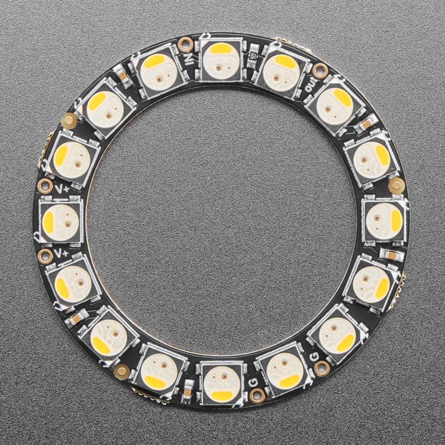 NeoPixel Ring - 12 x 5050 RGBW LEDs w/ Integrated Drivers (Natural White - ~4500K) by Adafruit - The Pi Hut
