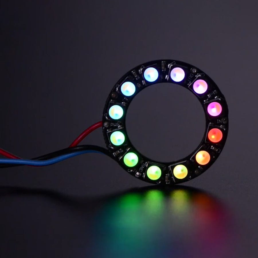 NeoPixel Ring - 12 x 5050 RGBW LEDs w/ Integrated Drivers (Warm White - ~3000K) by Adafruit - The Pi Hut