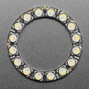 NeoPixel Ring - 16 x 5050 RGBW LEDs w/ Integrated Drivers (Cool White - ~6000K) by Adafruit - The Pi Hut