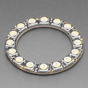 NeoPixel Ring - 16 x 5050 RGBW LEDs w/ Integrated Drivers (Cool White - ~6000K) by Adafruit - The Pi Hut
