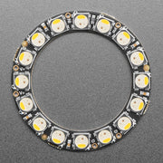 NeoPixel Ring - 16 x 5050 RGBW LEDs w/ Integrated Drivers (Warm White - ~3000K) by Adafruit - The Pi Hut