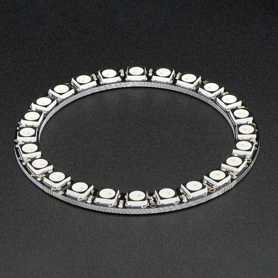 NeoPixel Ring - 24 x 5050 RGBW LEDs w/ Integrated Drivers (Cool White - 6000K) by Adafruit - The Pi Hut