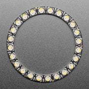 NeoPixel Ring - 24 x 5050 RGBW LEDs w/ Integrated Drivers (Natural White - 4500K) by Adafruit - The Pi Hut