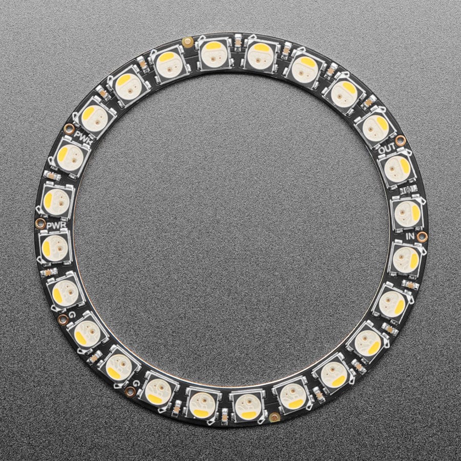 NeoPixel Ring - 24 x 5050 RGBW LEDs w/ Integrated Drivers (Natural White - 4500K) by Adafruit - The Pi Hut