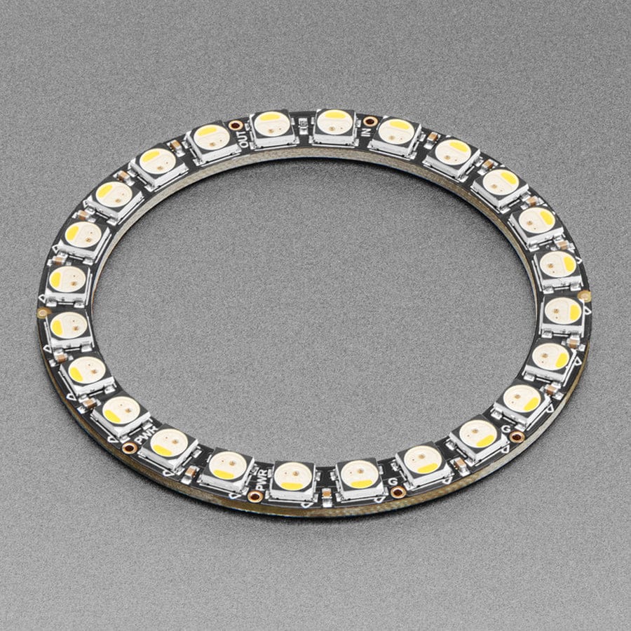 NeoPixel Ring - 24 x 5050 RGBW LEDs w/ Integrated Drivers (Natural White - 4500K) by Adafruit - The Pi Hut