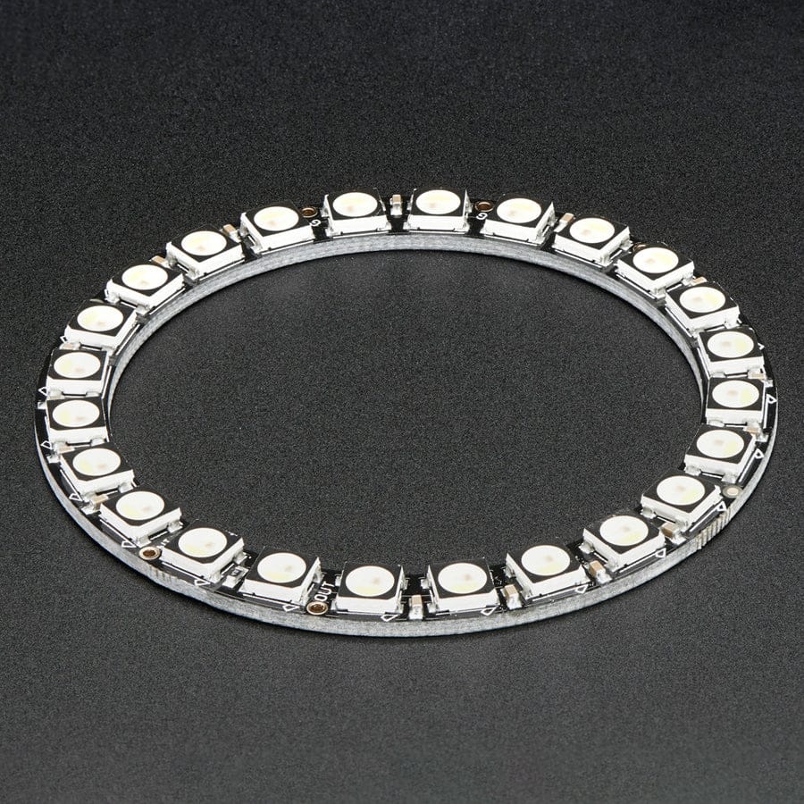 NeoPixel Ring - 24 x 5050 RGBW LEDs w/ Integrated Drivers (Warm White - 3000K) by Adafruit - The Pi Hut