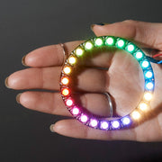 NeoPixel Ring - 24 x 5050 RGBW LEDs w/ Integrated Drivers (Warm White - 3000K) by Adafruit - The Pi Hut