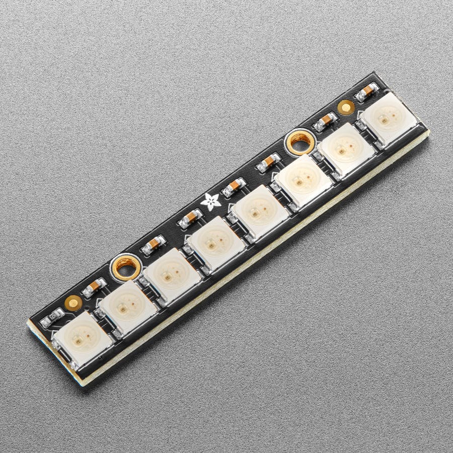 NeoPixel Stick - 8 x 5050 RGB LED with Integrated Drivers - The Pi Hut