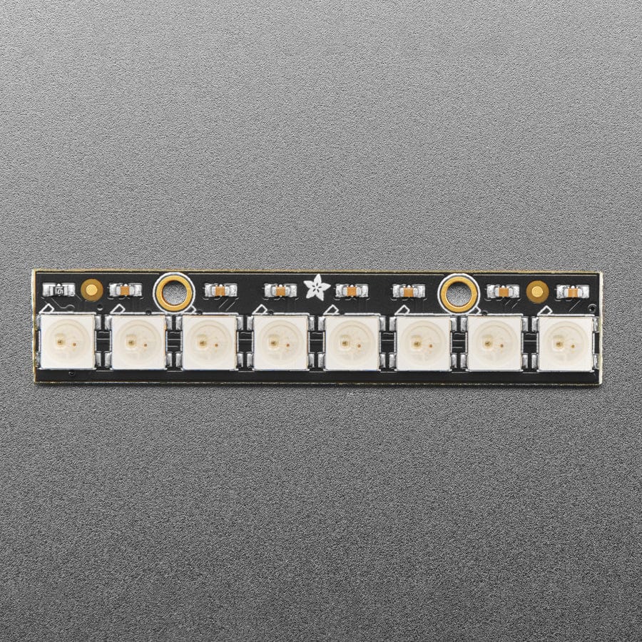 NeoPixel Stick - 8 x 5050 RGB LED with Integrated Drivers - The Pi Hut