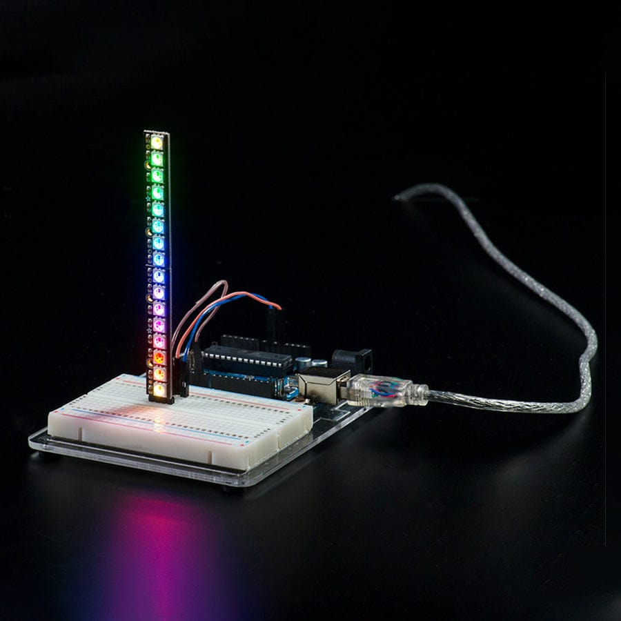 NeoPixel Stick - 8 x 5050 RGB LED with Integrated Drivers - The Pi Hut