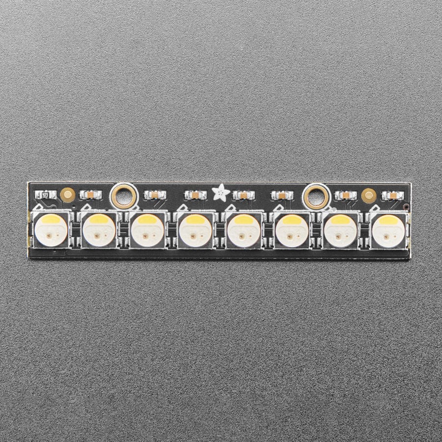 NeoPixel Stick - 8 x 5050 RGBW LEDs - Cool White - 6000K by Adafruit - The Pi Hut