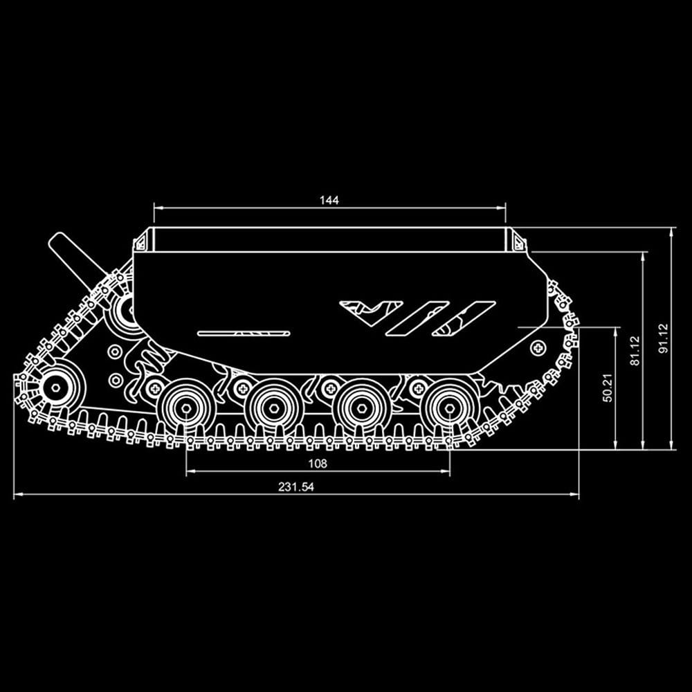 Off-Road Tracked UGV Kit (ESP32 Driver)