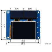 OLED/LCD Triple Screen HAT for Raspberry Pi - The Pi Hut