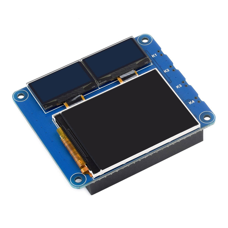 Oled Raspberry Pi Screen OLED/LCD Triple Screen HAT for Raspberry Pi - The Pi Hut
