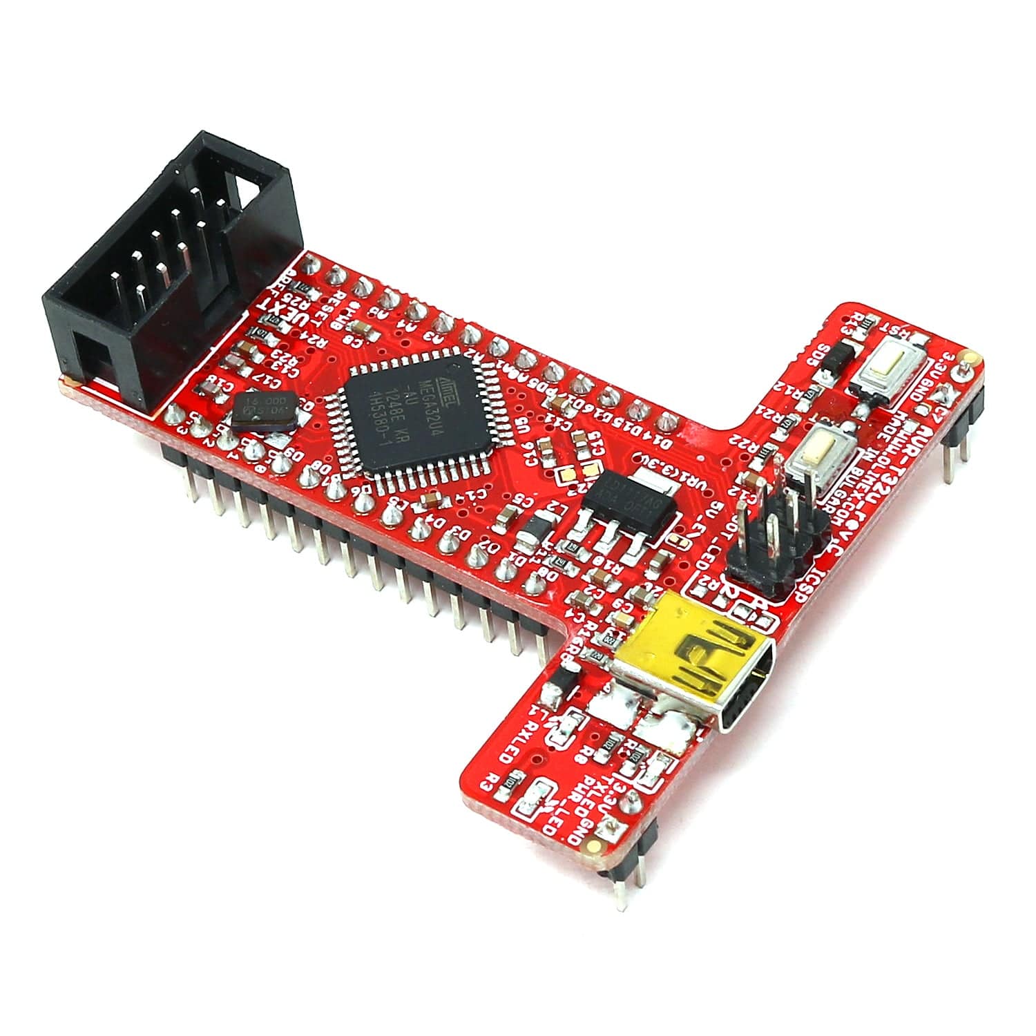 Olimex AVR-T32U4 Breadboard-friendly ATMEGA32U4 Microcontroller - The Pi Hut