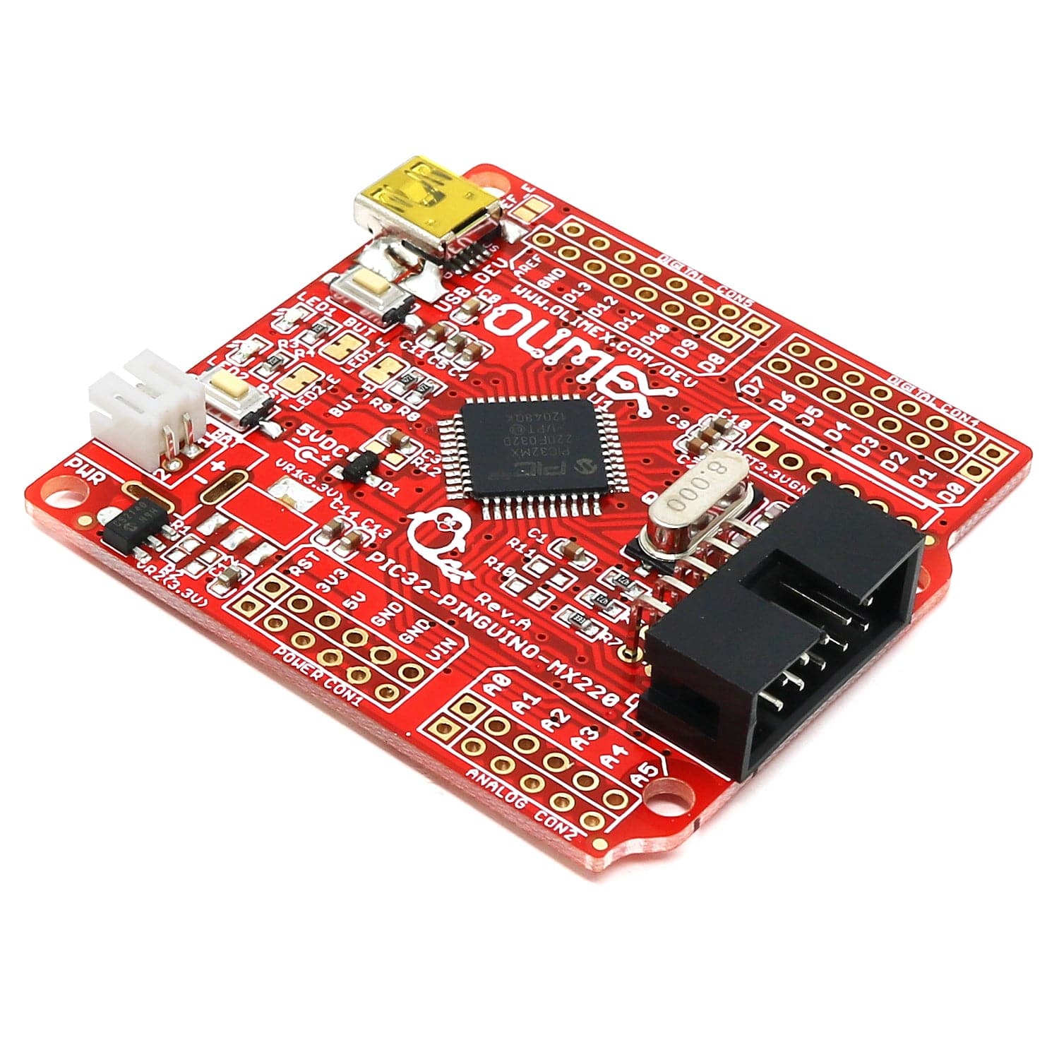 Olimex PIC32-PINGUINO-MX220 32-Bit Pinguino Development Board - The Pi Hut