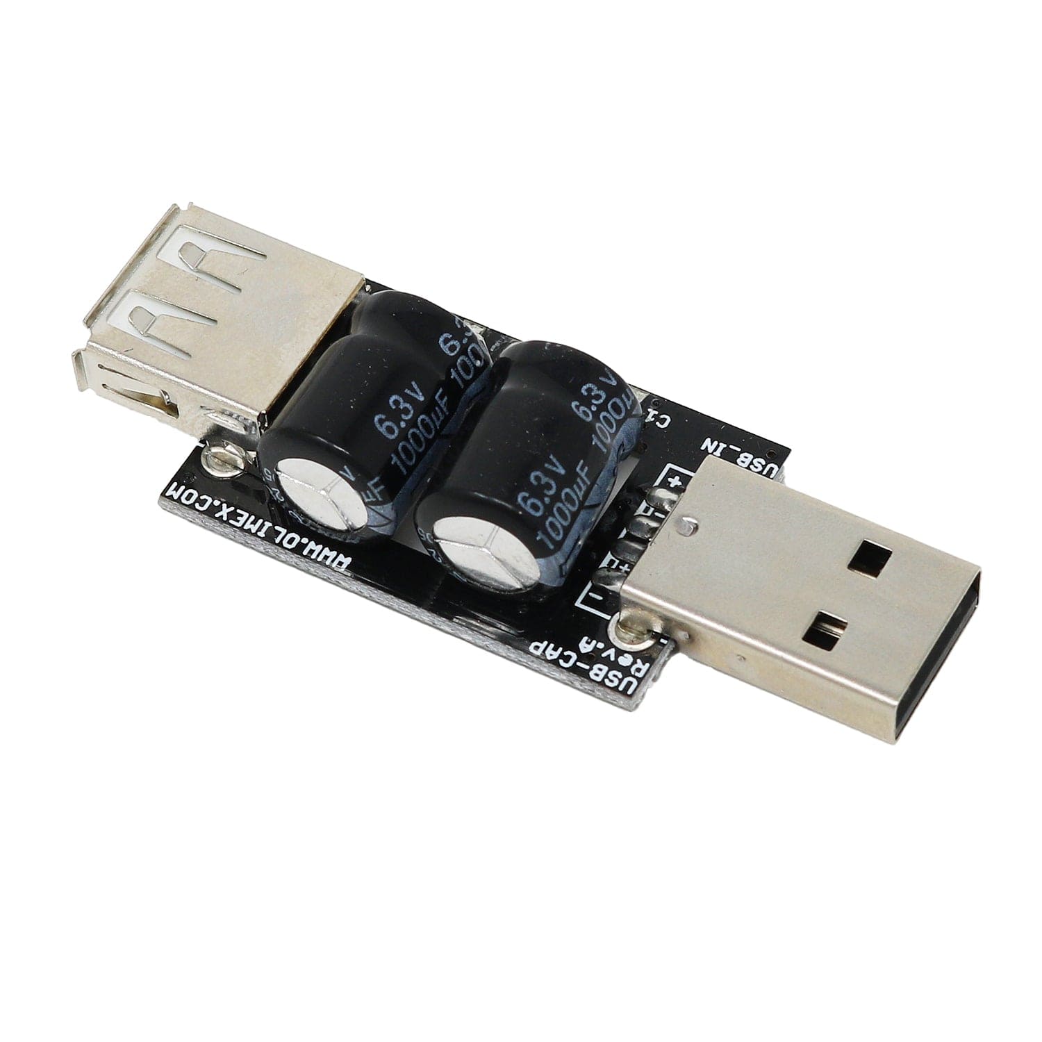 Olimex USB-CAP Low-ESR Filter for Current-Hungry Devices - The Pi Hut