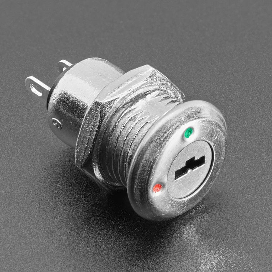 On-Off Key Lock Switch - 12mm Diameter - The Pi Hut