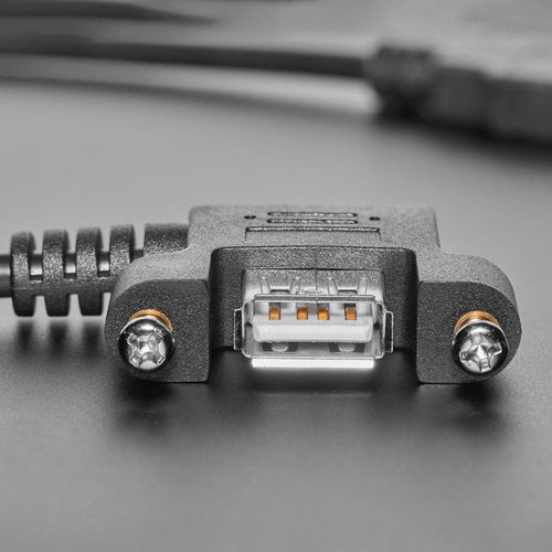 Panel Mount USB Cable - USB A Plug to USB A Right Angle Socket - 30cm ...