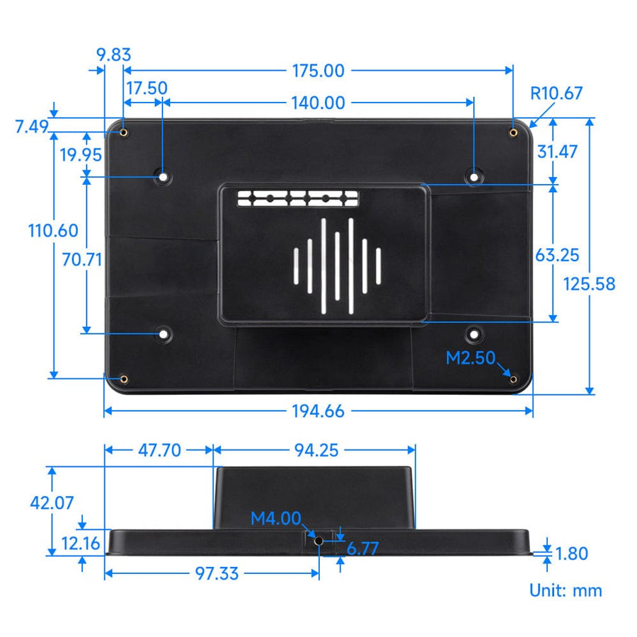 Mounting For Raspberry Pi Panel Mounting Enclosure for Raspberry Pi Touch Display 2 - The Pi Hut