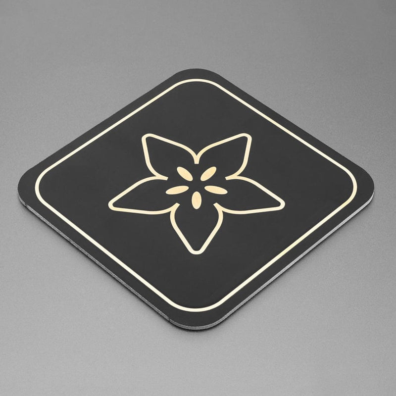 PCB Coaster with Gold Adafruit Logo - The Pi Hut
