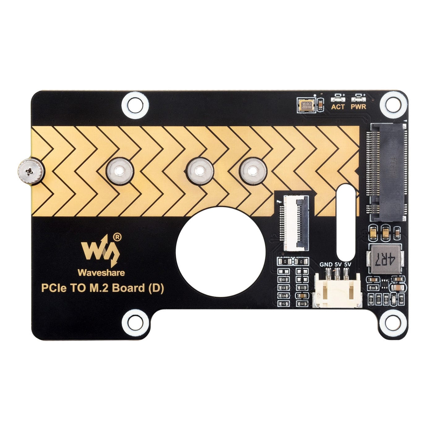 PCIe M.2 Adapter Board (D) for Raspberry Pi 5 by Waveshare - The Pi Hut