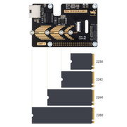 PCIe to M.2 + Gigabit Ethernet Adapter for Raspberry Pi 5 by Waveshare - The Pi Hut