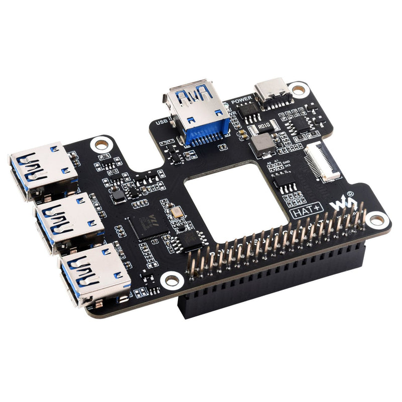 PCIe USB 3.2 Gen1 HAT+ for Raspberry Pi 5