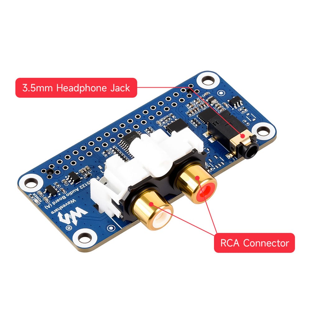PCM5122 I2S HiFi DAC for Raspberry Pi by Waveshare - The Pi Hut