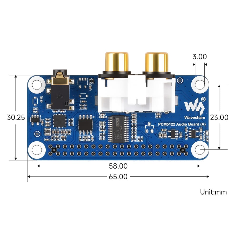 PCM5122 I2S HiFi DAC for Raspberry Pi by Waveshare - The Pi Hut