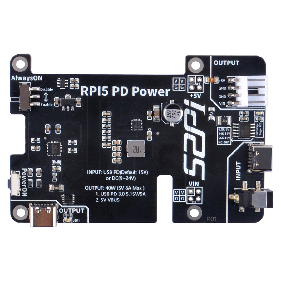 Power Block For Raspberry Pi PD Power Extension Board for Raspberry Pi 5 - The Pi Hut