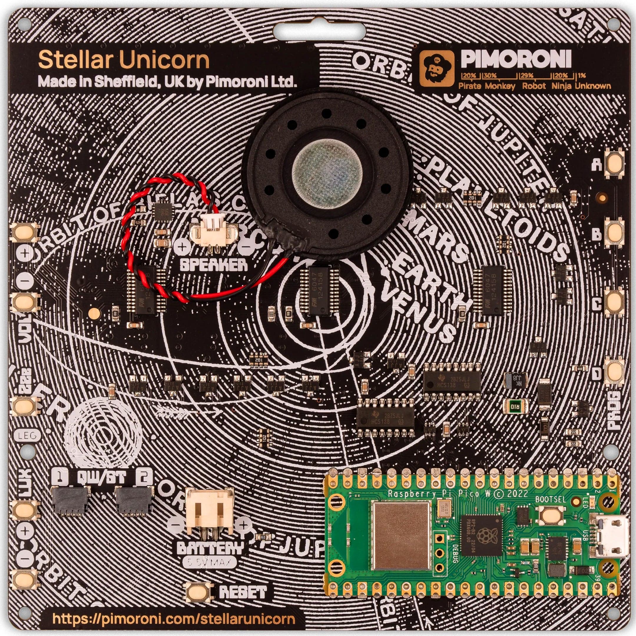 Pico W Smart LED Matrix – Stellar Unicorn (16x16 – 256 pixels) - The Pi Hut