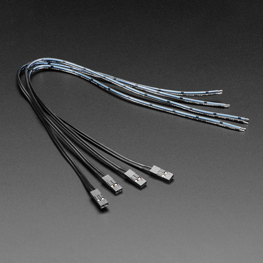 Pig-Tail Cables - 0.1" 2-pin - 4 Pack by Adafruit - The Pi Hut