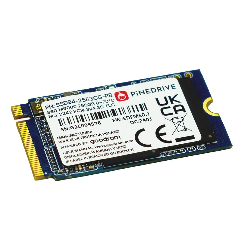 Pinedrive 256GB NVMe SSD (2242)