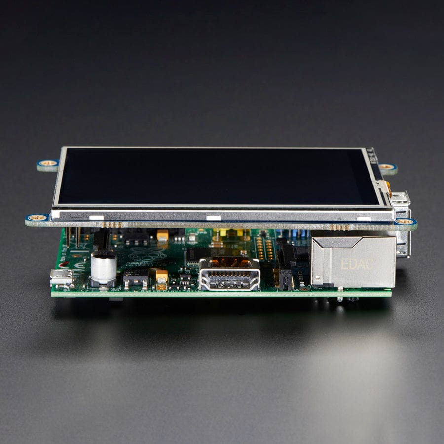 PiTFT - Assembled 480 x 320 3.5" TFT+Touchscreen for Raspberry Pi - The Pi Hut