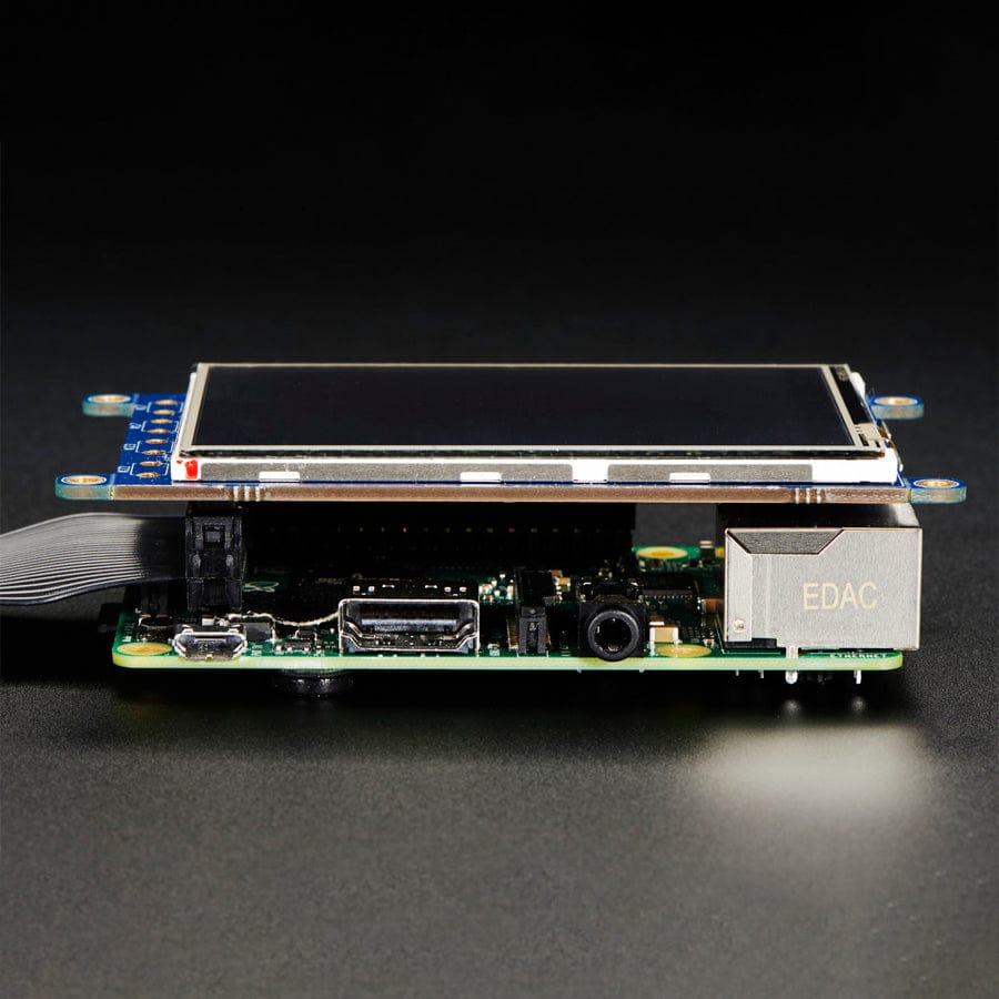 PiTFT Plus 320 x 240 3.2" TFT + Resistive Touchscreen - The Pi Hut