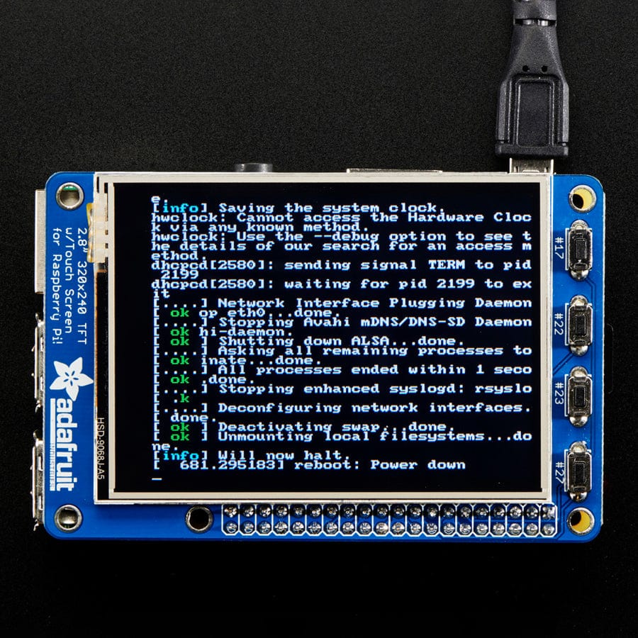 PiTFT Plus Assembled 320 x 240 2.8" TFT + Resistive Touchscreen