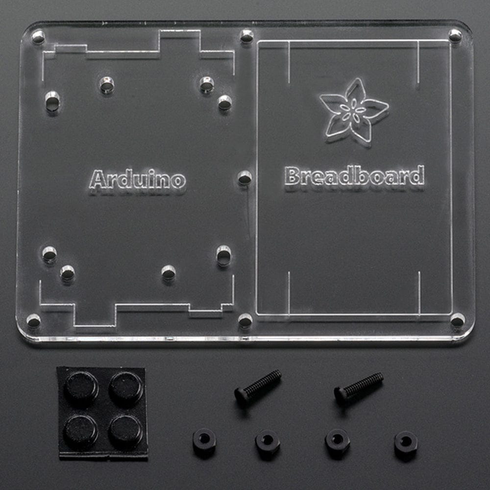 Plastic Mounting Plate for Breadboard and Arduino by Adafruit - The Pi Hut