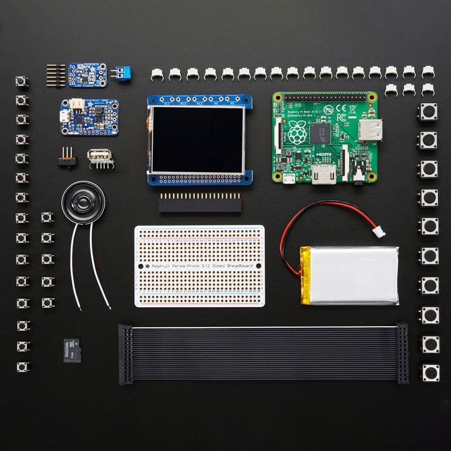 Pocket PiGRRL Pack Build your own Pi Game Emulator! (CASE + PI NOT INCLUDED) by Adafruit - The Pi Hut