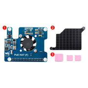 PoE HAT (F) for Raspberry Pi 5 (5V/12V outputs) by Waveshare - The Pi Hut