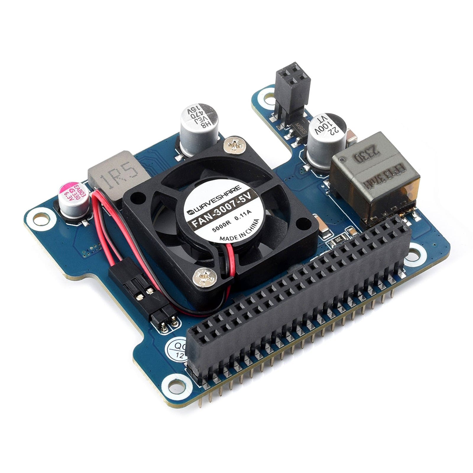 PoE HAT for Raspberry Pi 5 with Cooling Fan (5V and 12V outputs) - The Pi Hut