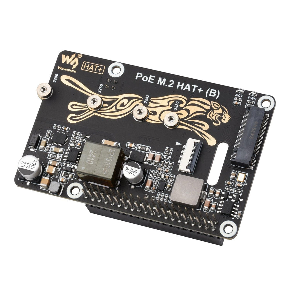 PoE M.2 HAT+ (B) for Raspberry Pi 5 by Waveshare - The Pi Hut