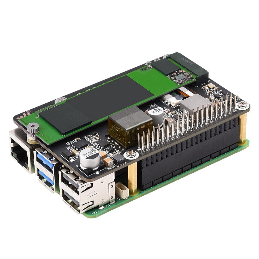 PoE M.2 HAT+ (B) for Raspberry Pi 5 by Waveshare - The Pi Hut