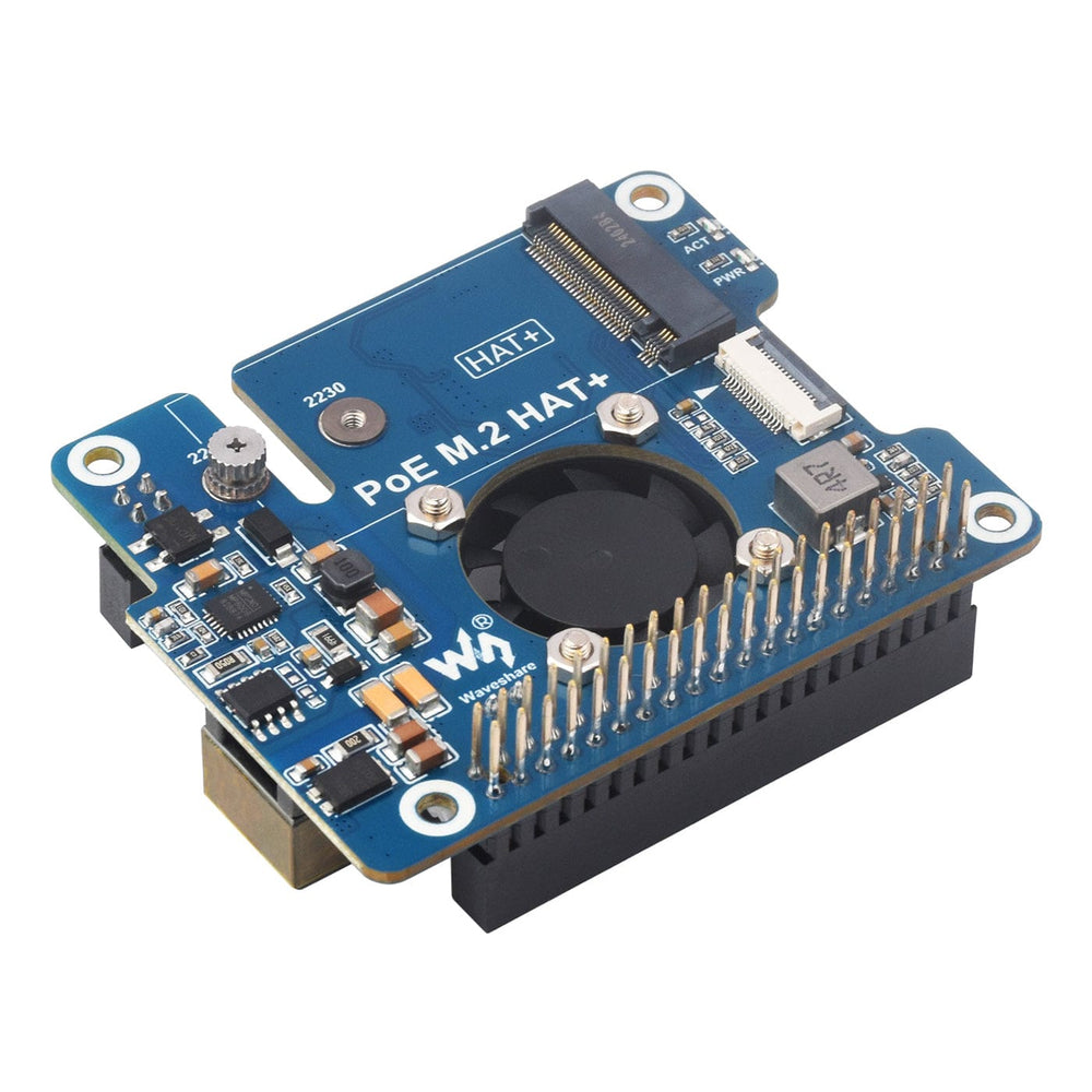 PoE M.2 HAT+ for Raspberry Pi 5 by Waveshare - The Pi Hut
