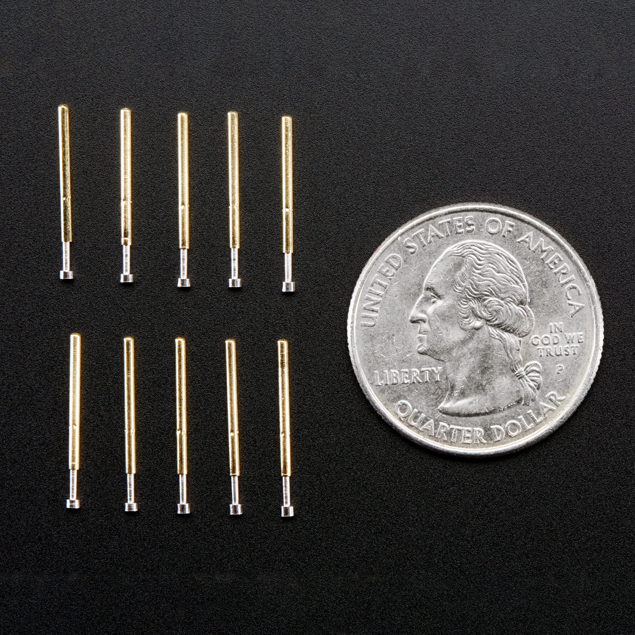 Pogo Pins "Cupped Head" (10 pack) (P75-A2) by Adafruit - The Pi Hut